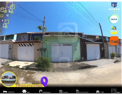 Casa Espaçosa com ótimo acabamento,  2 quartos e espaço gourmet. Residencial Fechado 