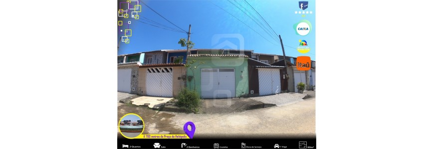 Casa Espaçosa com ótimo acabamento,  2 quartos e espaço gourmet. Residencial Fechado 