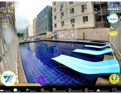 Condomínio Primavera - Apartamento com 2 Quartos, lazer completo e Portaria.