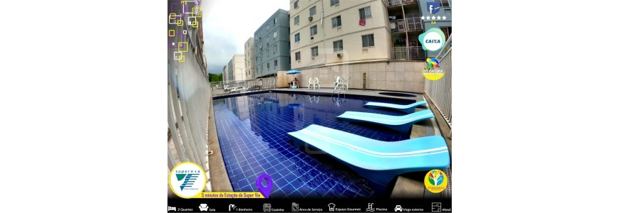 Condomínio Primavera - Apartamento com 2 Quartos, lazer completo e Portaria.