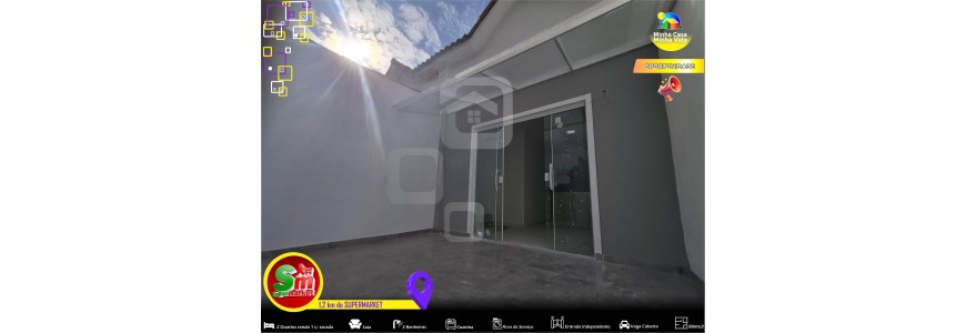 Linda Casa Espaçosa com 2 Qts, 1 Vaga, 2 Banheiros. Otima Localização
