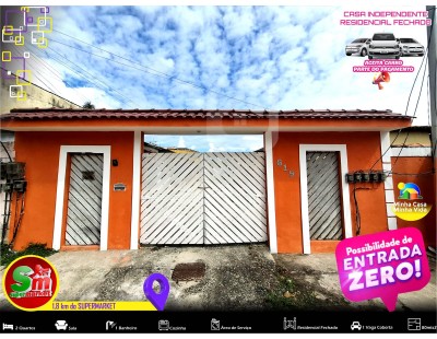 Oportunidade  –  Casa Linear independente, Residencial Fechado, Garagem Coberta.