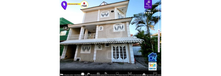 Casa Triplex em Cond. Fechado, 3 Quartos sendo 1 Suíte Master. Fino acabamento, 800m Do Mercado Royal