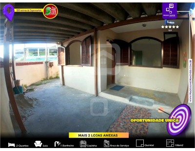 550mts do Supermarket da Viga- Casa Linear de Esquina com 2 Lojas em anexo